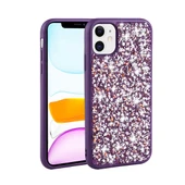 Apple iPhone 12 Kılıf Parlak Taşlı Tasarım  Linea Kapak thumbnail 1