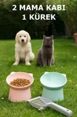 Kürek Hediyeli, Kedi Mama Kabı Ve Köpek Maması Kabı 2 Ad 11,5 X 11,7 X 8 Cm thumbnail 1