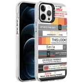 Apple iPhone 12 Pro Max Kılıf Desenli  Silver Sert Kapak thumbnail 1