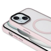 Apple iPhone 13 Kılıf Mat Arka Yüzey Wireless Şarj Özellikli  Flet M-safe Kapak thumbnail 4