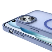 Apple iPhone 13 Kılıf M-safe Şarj Özellikli Mat Arka Yüzey  Sio Kapak thumbnail 6