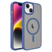 Apple iPhone 13 Kılıf Mat Arka Yüzey Wireless Şarj Özellikli  Flet M-safe Kapak thumbnail 2