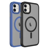 Apple iPhone 11 Kılıf Mat Arka Yüzey Wireless Şarj Özellikli  Flet M-safe Kapak thumbnail 3