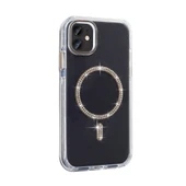 Apple iPhone 11 Kılıf Taşlı Tasarım M-safe Şarj Özellikli  Koment Silikon Kapak thumbnail 4