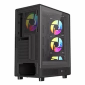 PowerBoost PB-A700B 750W 80+ Bronz USB 3.2 LED ATX Mid Tower Siyah Kasa thumbnail 7