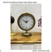 Eskitme Metal Lüx Masa Saati - 1