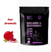WWP Collagen & Glucosamine, Kolajen & Glukozamin Destek Tozu . 300g . Nar Aromalı. - 1