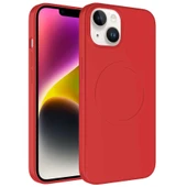 Apple iPhone 14 Plus Kılıf M-safe Wireless Şarj Özellikli Pastel Renk Silikon  Plas Kapak thumbnail 1