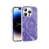 Apple iPhone 14 Pro Max Kılıf M-safe Şarj Özellikli Fırça Boya Desenli  Palet Kapak thumbnail 4