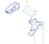 Direksiyon Üst Kapağı Bakaliti Renault Kangoo 3 484717220R MAİS thumbnail 2