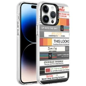 Apple iPhone 14 Pro Kılıf Desenli  Silver Sert Kapak thumbnail 2