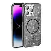 Apple iPhone 14 Pro Max Kılıf M-safe Şarj Özellikli Parlayan Simli  Okso Kapak thumbnail 1