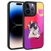 Apple iPhone 14 Pro Kılıf Parlayan Kabartmalı İkonik Figürlü  Amas Silikon Kapak thumbnail 1