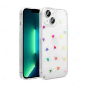 Apple iPhone 13 Kılıf Şeffaf Figürlü  Folk Sert Kapak thumbnail 1