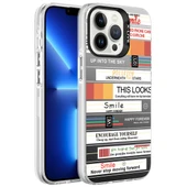 Apple iPhone 13 Pro Max Kılıf Desenli  Silver Sert Kapak thumbnail 1