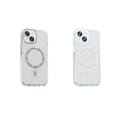 Apple iPhone 13 Kılıf Taşlı Tasarım M-safe Şarj Özellikli  Koment Silikon Kapak thumbnail 5