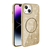 Apple iPhone 13 Kılıf M-safe Şarj Özellikli Parlayan Simli  Okso Kapak thumbnail 1