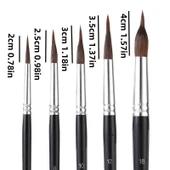 Çift katman fırça seti, 5 farklı boy, sulu boya, akrilik, gouache, yağlı boya, çini-seramik thumbnail 4