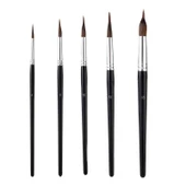 Çift katman fırça seti, 5 farklı boy, sulu boya, akrilik, gouache, yağlı boya, çini-seramik thumbnail 3