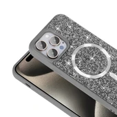 Apple iPhone 14 Pro Max Kılıf Pırlanta Tasarımlı M-safe Şarj Özellikli  Mozaik Silikon Kapak thumbnail 6