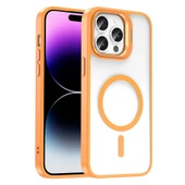 Apple iPhone 14 Pro Max Kılıf M-safe Şarj Özellikli Standlı  M-safe Klon Lensli Kapak thumbnail 2