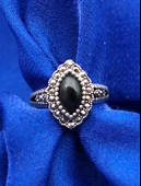 925 Ayar Kadın Gümüş Oltu Taşı Yüzük sy00040 thumbnail 3