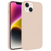 Apple iPhone 14 Plus Kılıf M-safe Wireless Şarj Özellikli Pastel Renk Silikon  Plas Kapak thumbnail 1