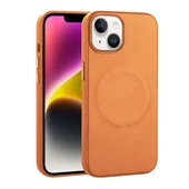 Apple iPhone 14 Kılıf PU Deri M-safe Wireless Şarj Özellikli  Derix Kapak thumbnail 1