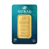 AgaKulche 24 Ayar 50 gr 995 Özbağ Külçe Altın thumbnail 1