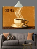 Sıcak Kahve Fincan Keyfi Dekoratif Kanvas - Mdf Ahşap Tablo - 3