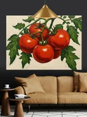 Taze Kırmızı Domatesler Sanatı Dekoratif Kanvas - Mdf Ahşap Tablo - 2