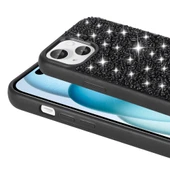 Apple iPhone 15 Kılıf Parlak Taşlı Tasarım  Linea Diamond Kapak thumbnail 4