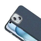 Apple iPhone 15 Kılıf M-safe Şarj Özellikli Karbon Fiber Görünümlü  Gros Kapak thumbnail 6