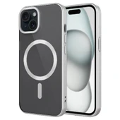 Apple iPhone 15 Plus Kılıf Mat Tasarımlı M-safe Wireless Şarj Özellikli  Mat Setro Kapak thumbnail 2