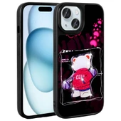 Apple iPhone 15 Kılıf Parlayan Kabartmalı İkonik Figürlü  Amas Silikon Kapak thumbnail 1