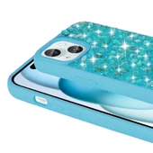 Apple iPhone 15 Kılıf Parlak Taşlı Tasarım  Linea Diamond Kapak thumbnail 3