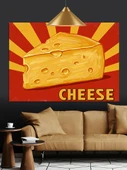 Sarı Peynir Blok Yazısı Dekoratif Kanvas - Mdf Ahşap Tablo - 1