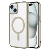 Apple iPhone 15 Kılıf Wireless Şarj Özellikli Sert PC  Mat Riksos M-safe Kapak thumbnail 1