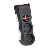 Tunçmatik İkili Akım Korumalı Priz Siyah Powersurge TSK19022 thumbnail 1