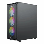 PowerBoost PB-P521B 750W 80+ Bronz USB 3.2 ARGB ATX Mid Tower Siyah Kasa thumbnail 3