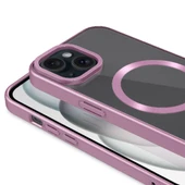 Apple iPhone 15 Kılıf Mat Tasarımlı M-safe Wireless Şarj Özellikli  Mat Setro Kapak thumbnail 4