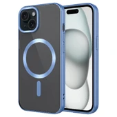 Apple iPhone 15 Plus Kılıf Mat Tasarımlı M-safe Wireless Şarj Özellikli  Mat Setro Kapak thumbnail 1