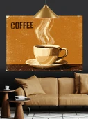 Sıcak Kahve Fincan Keyfi Dekoratif Kanvas - Mdf Ahşap Tablo - 1