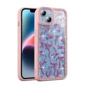 Apple iPhone 15 Kılıf Taşlı ve Simli Tasarım  Azra Kapak thumbnail 1