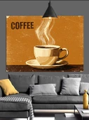 Sıcak Kahve Fincan Keyfi Dekoratif Kanvas - Mdf Ahşap Tablo - 2