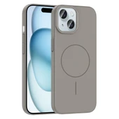 Apple iPhone 15 Kılıf M-safe Şarj Özellikli  Ruby Sert Kapak thumbnail 1