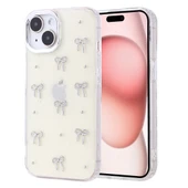 Apple iPhone 15 Kılıf Airbag Tasarımlı Simli Şeffaf  Kutup Kapak thumbnail 1