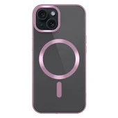 Apple iPhone 15 Plus Kılıf Mat Tasarımlı M-safe Wireless Şarj Özellikli  Mat Setro Kapak thumbnail 3