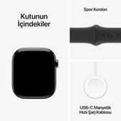 Apple Watch 10 GPS + Cellular 46 mm Arduvaz Kasa  ve Siyah Spor Kordon - M/L thumbnail 5