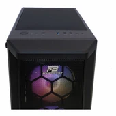 PowerBoost PB-T001BB 750W 80+ Bronz USB 3.2 RGB ATX Mid Tower Siyah Kasa thumbnail 2